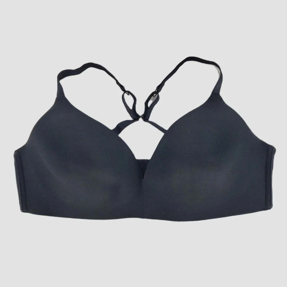 Auden The Bliss 36C Lightly Lined Wirefree Bra Black Convertible Racerback New - Picture 2 of 8